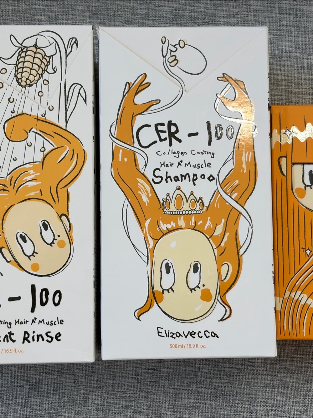 CER-100 Collagen Coating Hair & Muscle Shampoo, conditioner and hair oil.